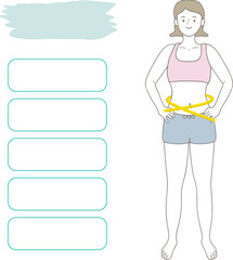 체형 기록 다이어트 체크표