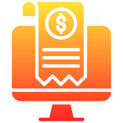 digital receipts glyph gradient icon