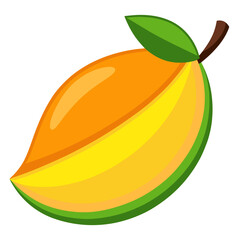 Mango slice
 white background