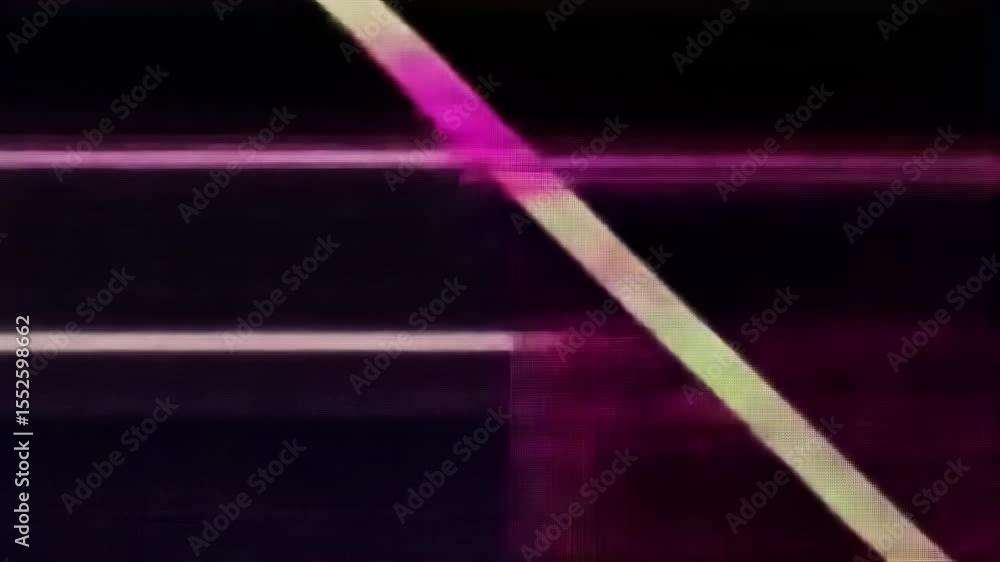 Poster digital glitch effect on green screen background with distortion, noise, and pixel errors, perfect f