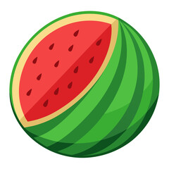 Watermelon slice
 white background