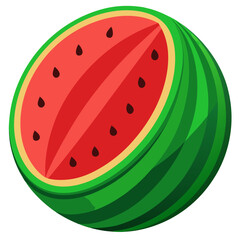 Watermelon slice
 white background