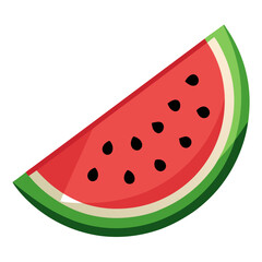 Watermelon slice
 white background