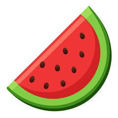 Watermelon slice
 white background