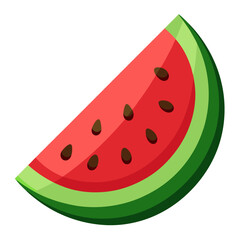 Watermelon slice
 white background