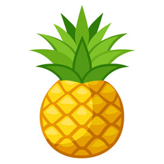 Obraz premium Pineapple full, isolated on white background