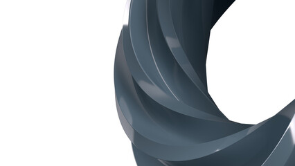 Twisted Metallic Spiral - Abstract 3D Background