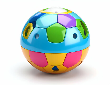 Brightly Colored Baby Toy Ball with Rattles Sensory Development Fun