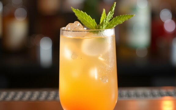 A refreshing Vodka Rickey cocktail in a highball glass, perfect for upscale bar menus and summer drink promotions. High quality