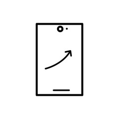 Smartphone Diagram related line icons. Statisctic, chart, pie,