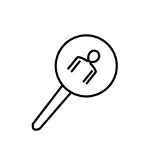 Searching people icon outline