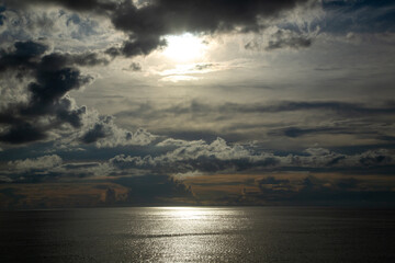 Obraz premium 奄美大島の夏の夕暮れの空。