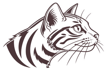 Toyger Face Clipart: Bold and Striking