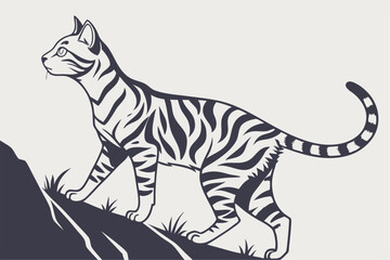 Toyger Essence: Striped Feline Silhouette