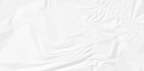 White crumpled paper Blank white crumpled and creased paper poster.