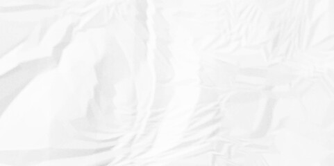 White crumpled paper Blank white crumpled and creased paper poster.