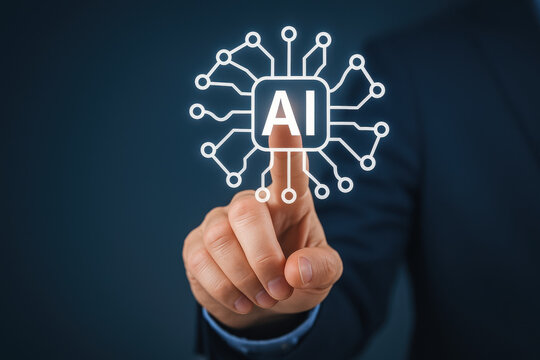 Artificial intelligence virtual assistant technology with smart digital interface and futuristic dashboard control command agent analysis datum for business assistant - Powered by Adobe