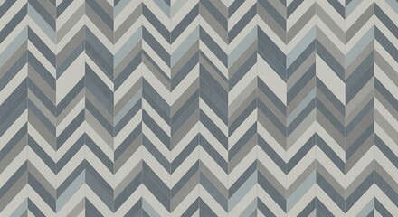 Abstract Herringbone Pattern Seamless Grey and Blue Geometric Design