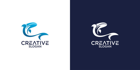 shark logo vector design