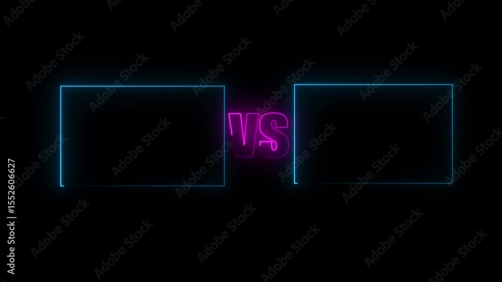Aufkleber neon light frame for game streaming video on a transparent background. live streaming frame - animat