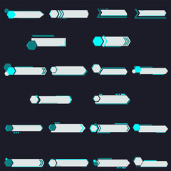 Futuristic Interface Label Set Ellements