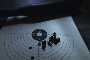 Pistol trigger target close-up sport sports shooter marksman hobby defense firearm rifle ammunition...
