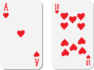 Play Cards PNG Isolated on White Background