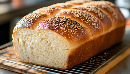 Sesame seed loaf bread baking bread
