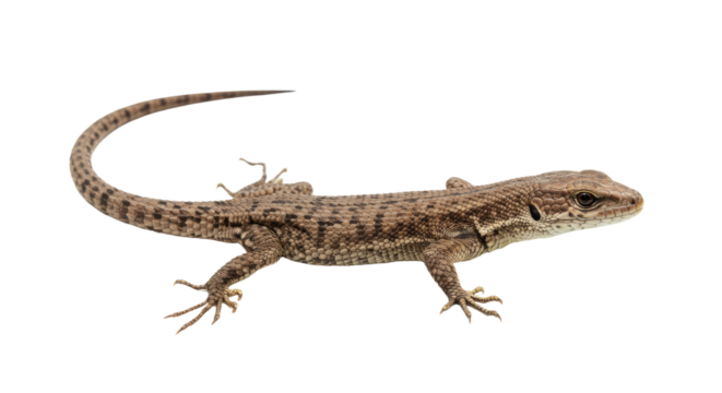 Lizard on White Background Isolated.