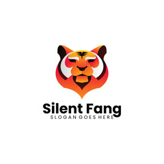 Gradient Modern Tiger Logo Design