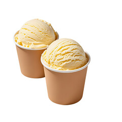 Elegant Vanilla Ice Cream for Menu or Packaging, Generative AI