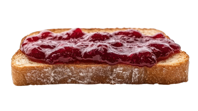 Jam on a slice of bread