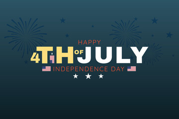 Colorful Typography USA Independence Poster