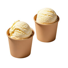 Elegant Vanilla Ice Cream for Menu or Packaging, Generative AI