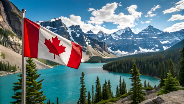 flag of canada.
 - Powered by Adobe