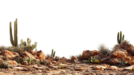 Desertrockylandscapewithcactusplants
