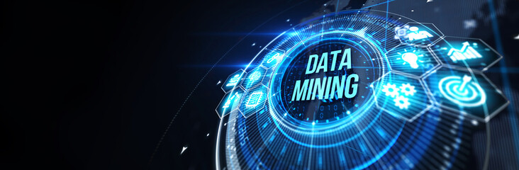 Data mining concept. Business, modern technology, internet and networking concept. 3d illustration
