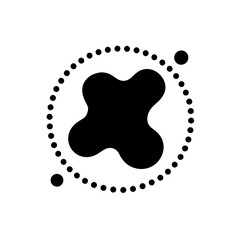 Obraz premium Abstract Atom Structure Icon Representing Scientific Exploration – Solid