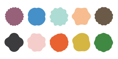 Minimal abstract wavy silhouette shapes for decor and design