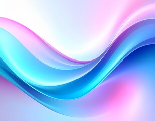 Naklejka premium Abstract colorful background with flowing blue and purple lines, a futuristic wave design, and bright, smooth light patterns
