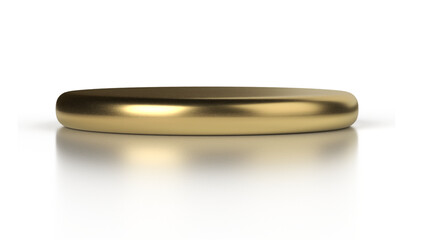 Gold wedding band or elegant ring with a polished finish and subtle reflection, perfect for jewelry showcases or engagement themes on a Transparent Background.

