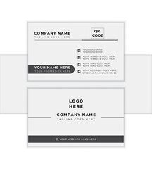 Modern and simple business card design Modern presentation card with company logo Vector business card template Visiting card for business and personal use Vector illustration