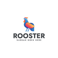 Gradient Modern Rooster Logo Design