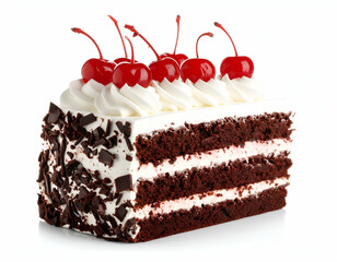 Delicious Black Forest Cake Layers of Chocolate, Cherries, and Whipped Cream