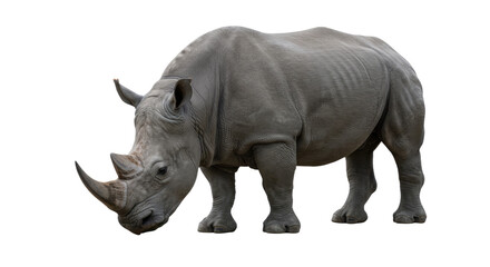 Obraz premium Majestic White Rhinoceros Portrait.