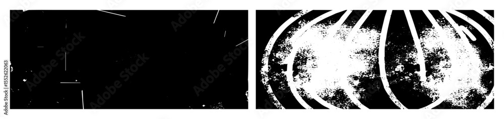 Poster vector abstract globe with curved lines and geometric shapes.