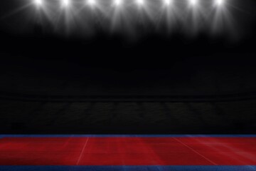 Composite image of playing field indoor