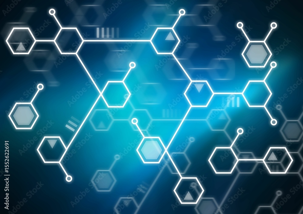 Poster abstract molecular structure background