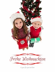 a happy family Christmas card