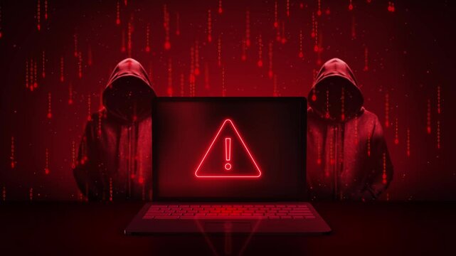 Hacker man typing on laptop hacking computer system breach the security of laptop system. terrorist virus computer attack server network system online data technology internet security hacking concept